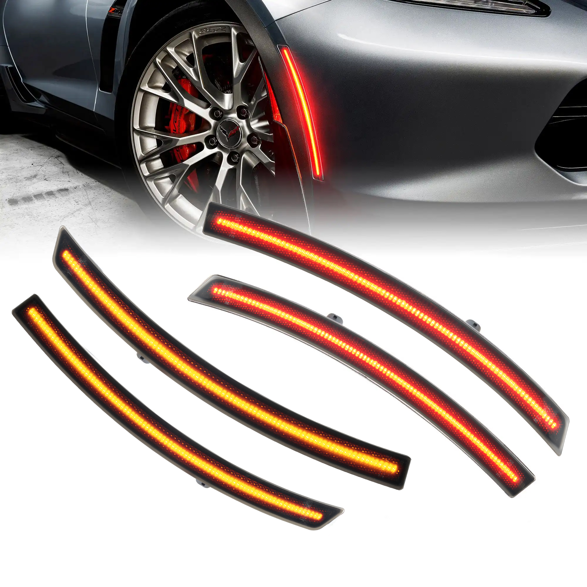 2392-020 - Chevrolet Corvette C7 Sidemarkers - Tinted